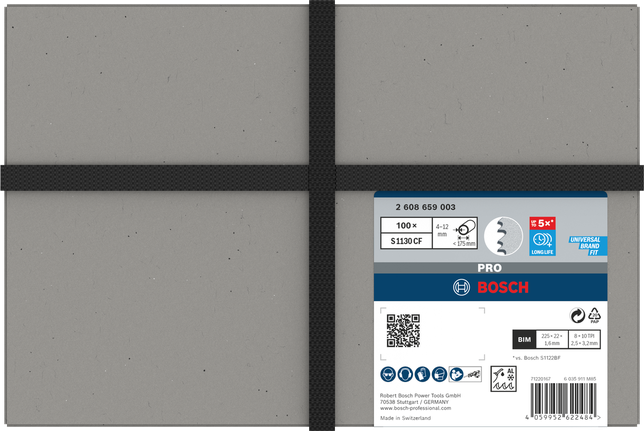 Lưỡi phá kim loại dày Bosch PRO S1130CF 100 chiếc.