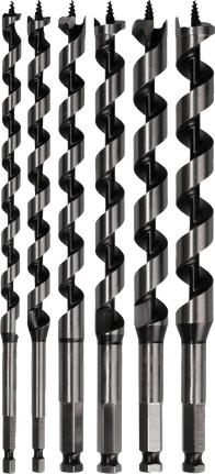 Bộ mũi khoan xoắn ốc PRO Wood, L235, 6 chiếc Bộ mũi khoan gỗ Bosch PRO L235, 6 mũi để khoan gỗ.