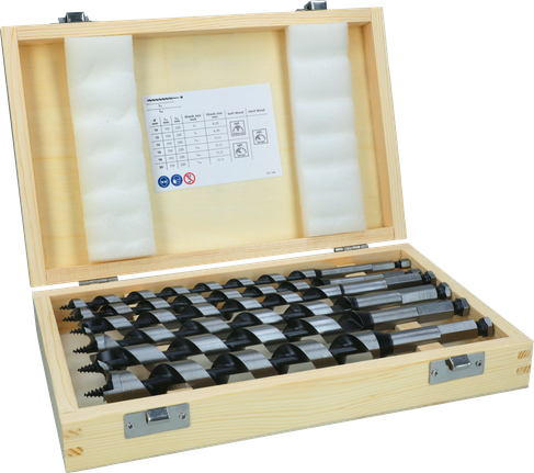 Bộ mũi khoan xoắn ốc PRO Wood, L235, 6 chiếc Bộ mũi khoan gỗ Bosch PRO L235, 6 chiếc trong hộp gỗ.