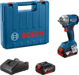 Máy siết bu lông dùng pin Bosch GDS 18V-350 có hộp đựng.