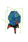 Máy cân bằng laser Bosch GLL 50-15 XG với vạch chỉ giờ màu xanh lá cây.
