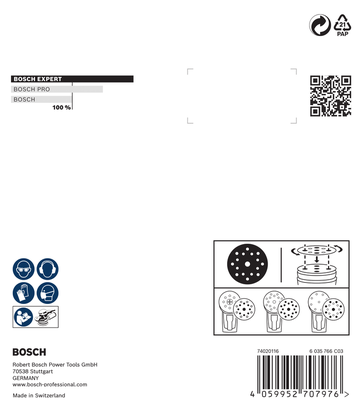 EXPERT O780 Foil Đĩa chà nhám Bosch EXPERT O780 125 mm G60.