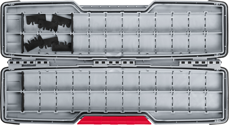 Hộp PRO Tough Box Large đựng phụ kiện, 50 x 120 x 355 mm Hộp đựng phụ kiện lớn Bosch PRO Tough Box, rộng 355 mm.
