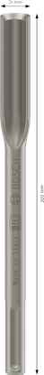 PRO SDS max Hollow Gouging Đục khoét rỗng Bosch PRO SDS max, 26 x 300 mm.