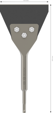 PRO SDS plus Floor Scraper, 130 x 290 mm Máy cạo sàn Bosch PRO SDS plus, lưỡi cắt 130 mm.