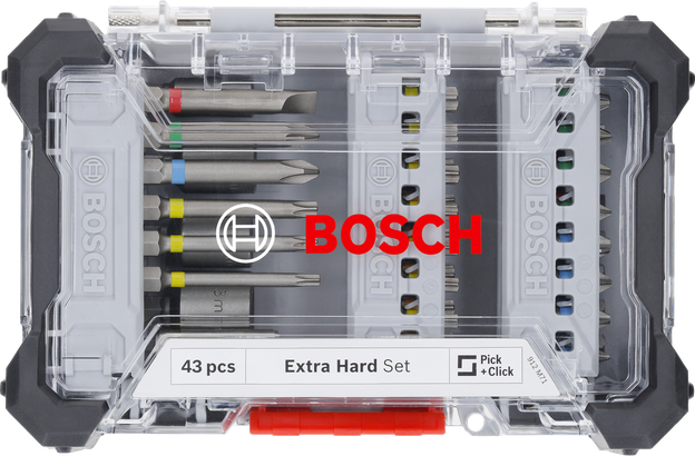 Bộ Extra Hard, 43 chi tiết Bộ tua vít siêu cứng Bosch 43 chiếc.