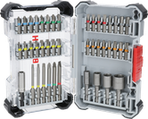 Bộ tua vít Bosch Extra Hard 43 chiếc trong hộp trưng bày.