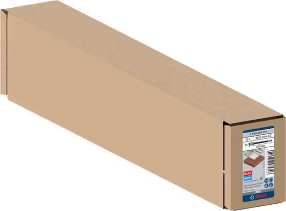 Bộ mũi đục dẹt PRO SDS max-5C, 25 x 400 mm, 10 chiếc Bộ đục phẳng Bosch PRO SDS max-5C 25×400 mm.