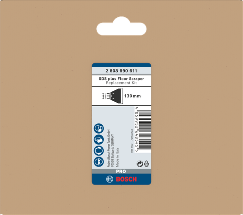 Bộ dụng cụ cạo sàn thay thế Bosch SDS plus 130 mm.
