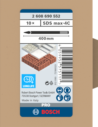 Bộ đục Bosch SDS max-4C 400 mm.