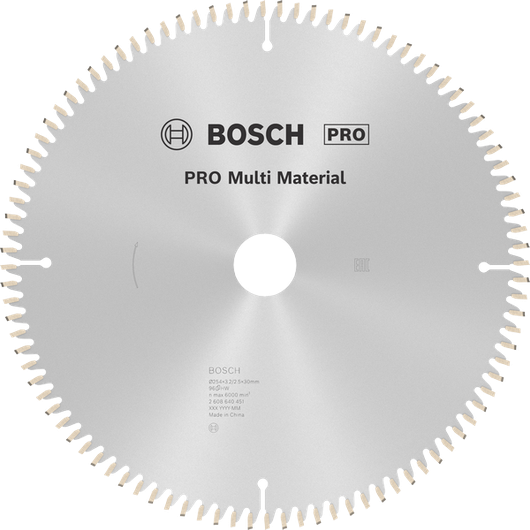 Lưỡi cưa tròn PRO Multi Material Lưỡi cưa tròn đa vật liệu Bosch PRO, 96 răng.