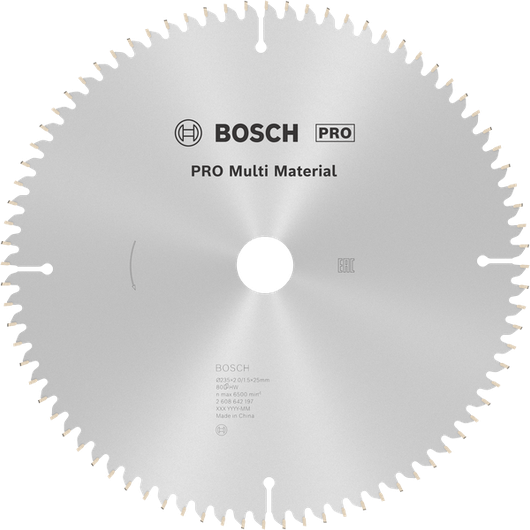 Lưỡi cưa tròn PRO Multi Material Lưỡi cưa tròn đa vật liệu Bosch PRO 235 mm.