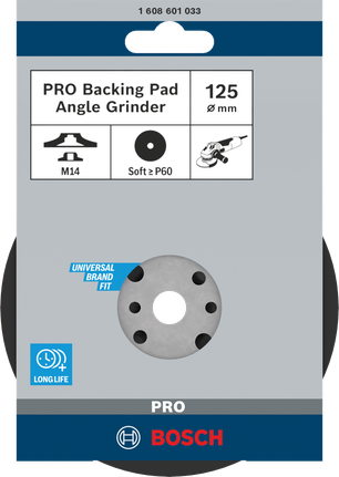 Đế đỡ PRO mềm, 125 mm, M14 Tấm lót Bosch PRO 125 mm M14.