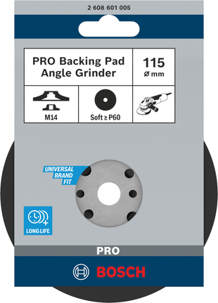 Đế đỡ PRO mềm, 115 mm, M14 Tấm lót Bosch PRO 115 mm.