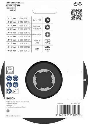 Đế đỡ PRO Backing Pad, 125 mm, SCM Tấm lót Bosch PRO 125 mm SCM.
