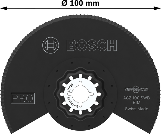 Lưỡi dao đa năng Bosch PRO ACZ 100 SWB, đường kính 100 mm.
