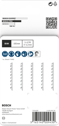 Lưỡi cưa lọng PRO Hardwood fast T144DF, 100 mm, 5 chiếc Lưỡi cưa lọng Bosch PRO Hardwood T144DF 100mm 5 chiếc.