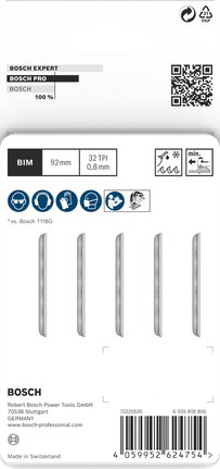 Lưỡi cưa lọng Bosch PRO Metal T121GFC 92 mm, 5 chiếc.