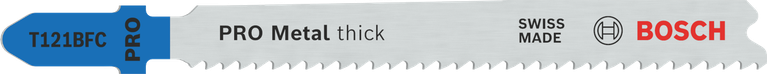 Lưỡi cưa lọng Bosch PRO Metal dày T121BFC dùng để cắt kim loại.