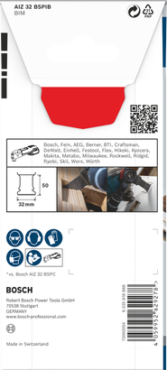 Lưỡi dao đa năng Bosch PRO AIZ 32 BSPIB 32×50 mm.