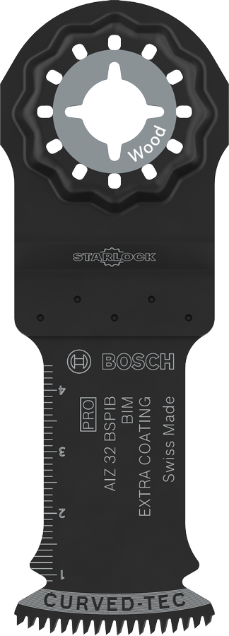 Lưỡi dao đa năng Bosch PRO AIZ 32 BSPIB dùng để cắt gỗ.