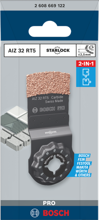 Lưỡi dao đa năng Bosch PRO AIZ 32 RT5 2,5 x 32 mm.