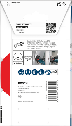 Lưỡi dao đa năng Bosch PRO ACZ 100 SWB 100 mm.