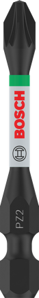 Mũi PRO Pozidriv Impact, PZ2, 55 mm, 2 chiếc Mũi khoan động lực Bosch PRO Pozidriv PZ2 55mm một mảnh.