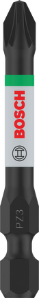 Mũi PRO Pozidriv Impact, PZ3, 55 mm, 2 chiếc Mũi vặn vít Bosch PRO Pozidriv Impact Bit PZ3 55 mm.