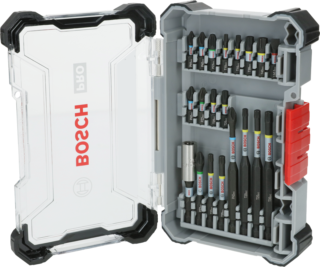 Bộ mũi vít Bosch PRO Impact gồm 20 chiếc trong một hộp.