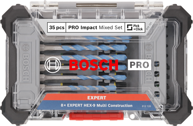 PRO Impact Mixed Set, 35 chiếc Bộ dụng cụ Bosch PRO Impact Mixed 35 món.