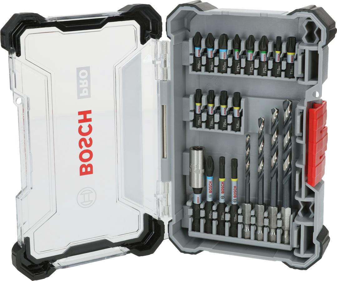 Bộ dụng cụ Bosch PRO Impact Metal gồm 20 món dùng để khoan và vặn vít.