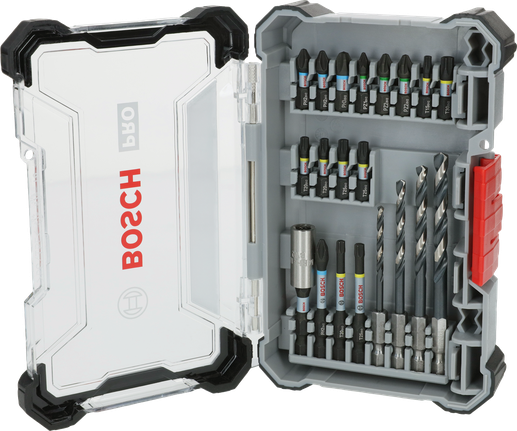 Bộ dụng cụ Bosch PRO Impact Metal gồm 20 món dùng để khoan và vặn vít.