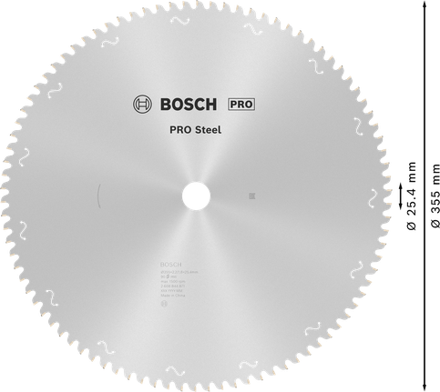 Lưỡi cưa tròn Bosch PRO Steel 355 mm T90.