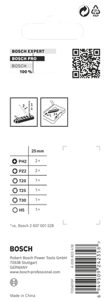 Bộ đầu vít Bosch PRO Impact 25 mm 8 chiếc.