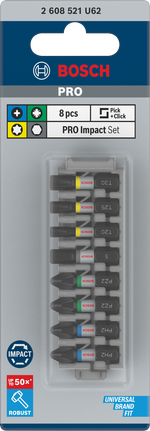 Bộ 8 mũi vặn vít Bosch PRO Impact.