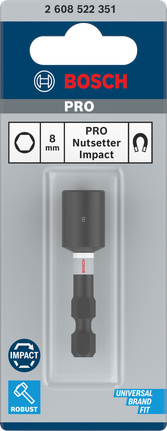 PRO Nutsetter Impact, 8 x 50 mm Máy vặn đai ốc Bosch PRO Impact 8 mm.