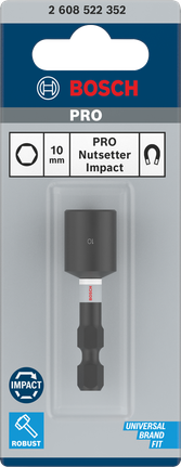 PRO Nutsetter Impact, 10 x 50 mm Máy vặn đai ốc Bosch PRO Impact 10 mm.