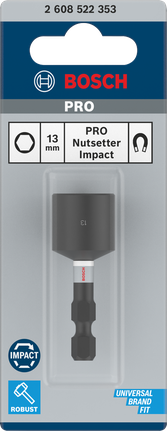 PRO Nutsetter Impact, 13 x 50 mm Máy vặn đai ốc Bosch PRO 13 mm.