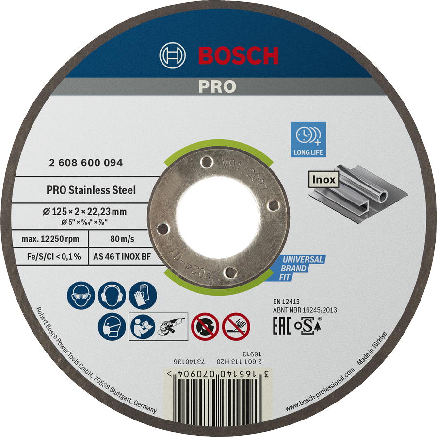 Đĩa cắt thép không gỉ Bosch PRO dành cho Inox 125 mm.