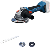 Máy mài góc dùng pin Bosch GWS 18V-8 kèm phụ kiện.