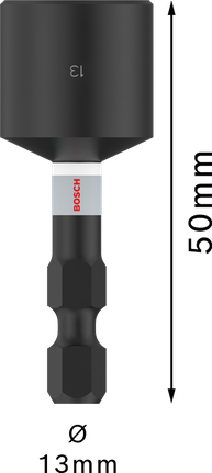 PRO Nutsetter Impact, 13 x 50 mm Đầu siết đai ốc Bosch PRO 13 x 50 mm cho chuôi lục giác.