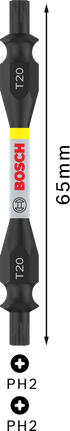 Mũi khoan động lực hai đầu Bosch PRO T20 65mm.