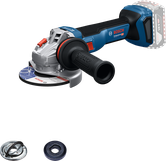 Máy mài góc Bosch GWS 18V-11 có tay cầm bên hông.