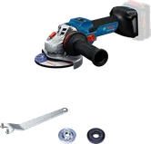 Máy mài góc dùng pin Bosch GWS 18V-15 S kèm phụ kiện.
