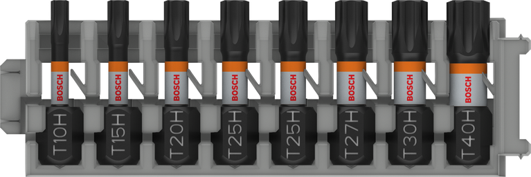 Bộ mũi khoan Bosch PRO TH từ T10H đến T40H, gồm 8 chiếc.