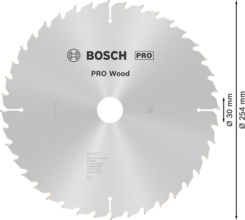 Lưỡi cưa tròn PRO Wood, 254 x 2,5 x 30 mm Lưỡi cưa tròn PRO Wood, 254 x 2,5 x 30 mm