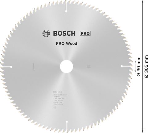 Lưỡi cưa tròn PRO Wood, 305 x 2,5 x 30 mm Lưỡi cưa tròn PRO Wood, 305 x 2,5 x 30 mm