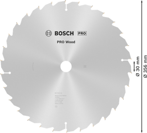 Lưỡi cưa tròn PRO Wood, 356 x 3,2 x 30 mm Lưỡi cưa tròn PRO Wood, 356 x 3,2 x 30 mm