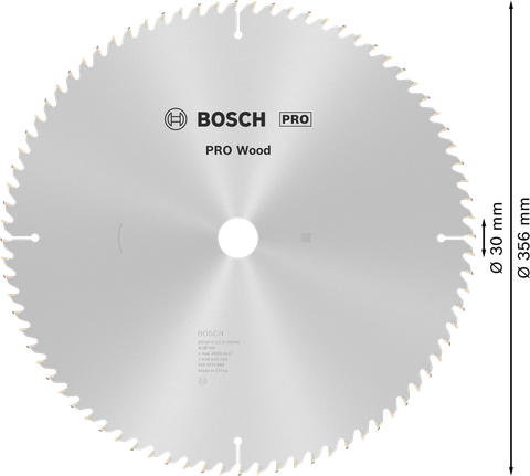 Lưỡi cưa tròn PRO Wood, 356 x 3,2 x 30 mm Lưỡi cưa tròn PRO Wood, 356 x 3,2 x 30 mm
